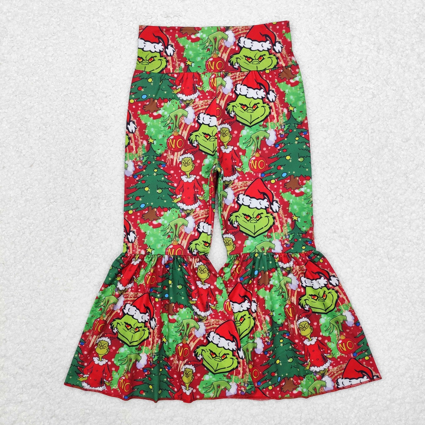P0630 Girls Christmas Bell Bottom Pants