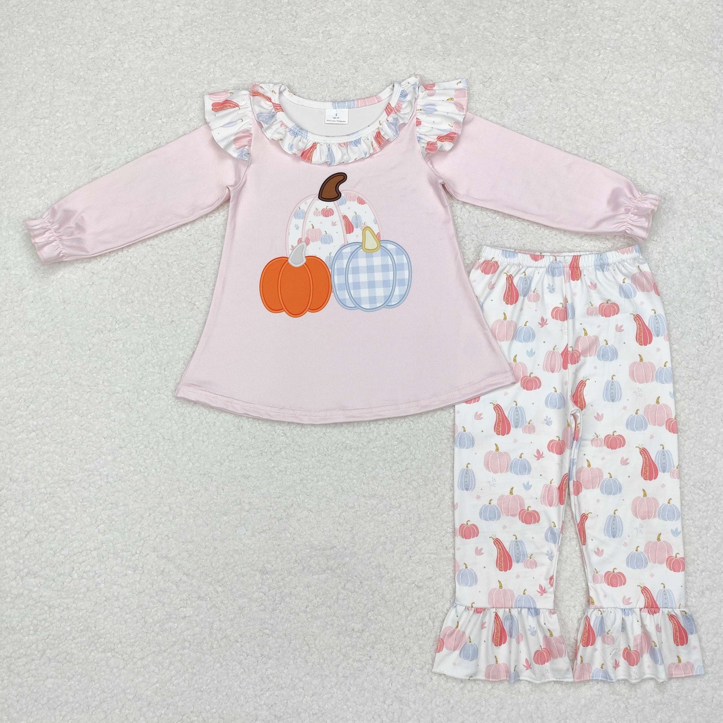 GLP1409 Girls pumpkin pink outfits