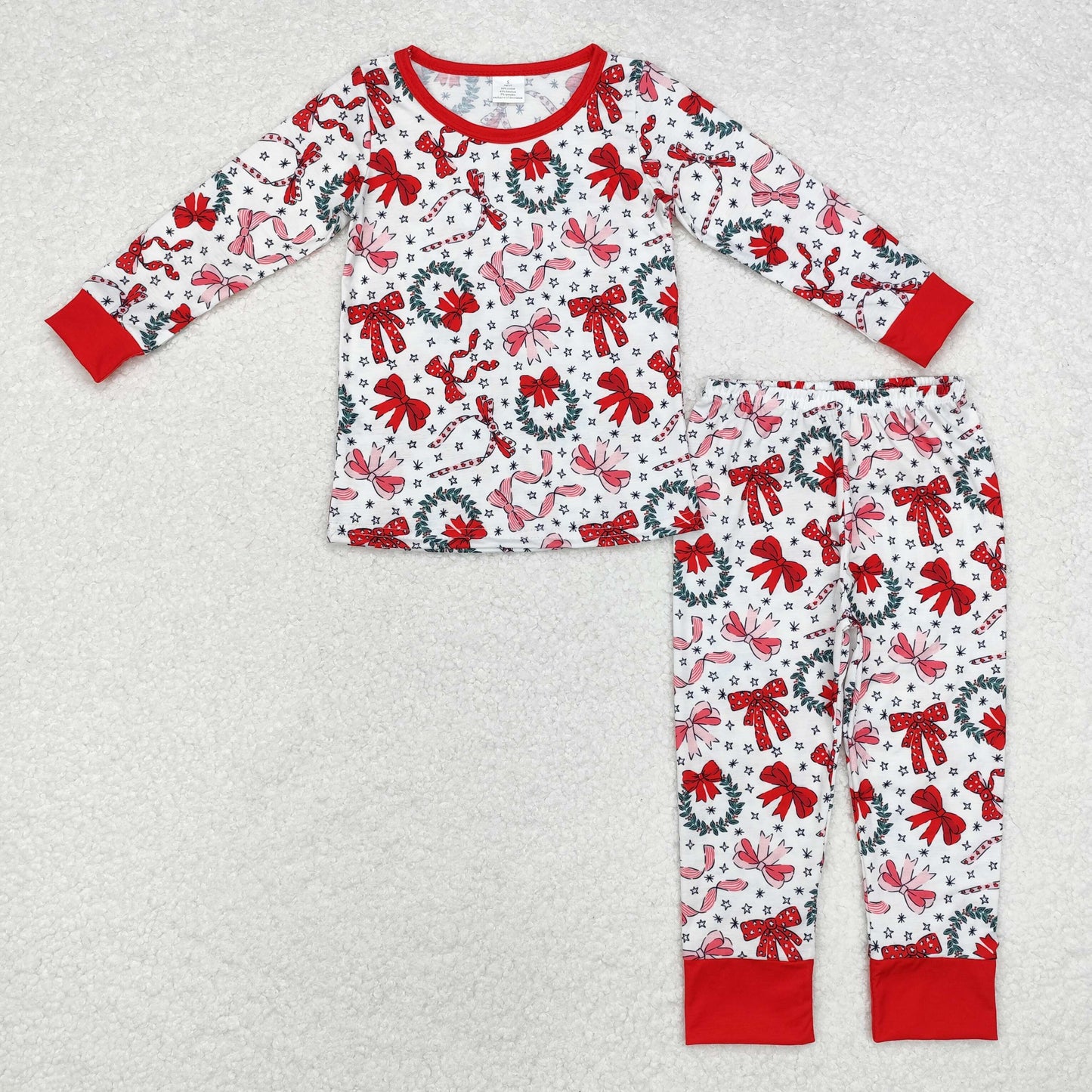 GLP1879 baby girls long sleeves Christmas pajamas