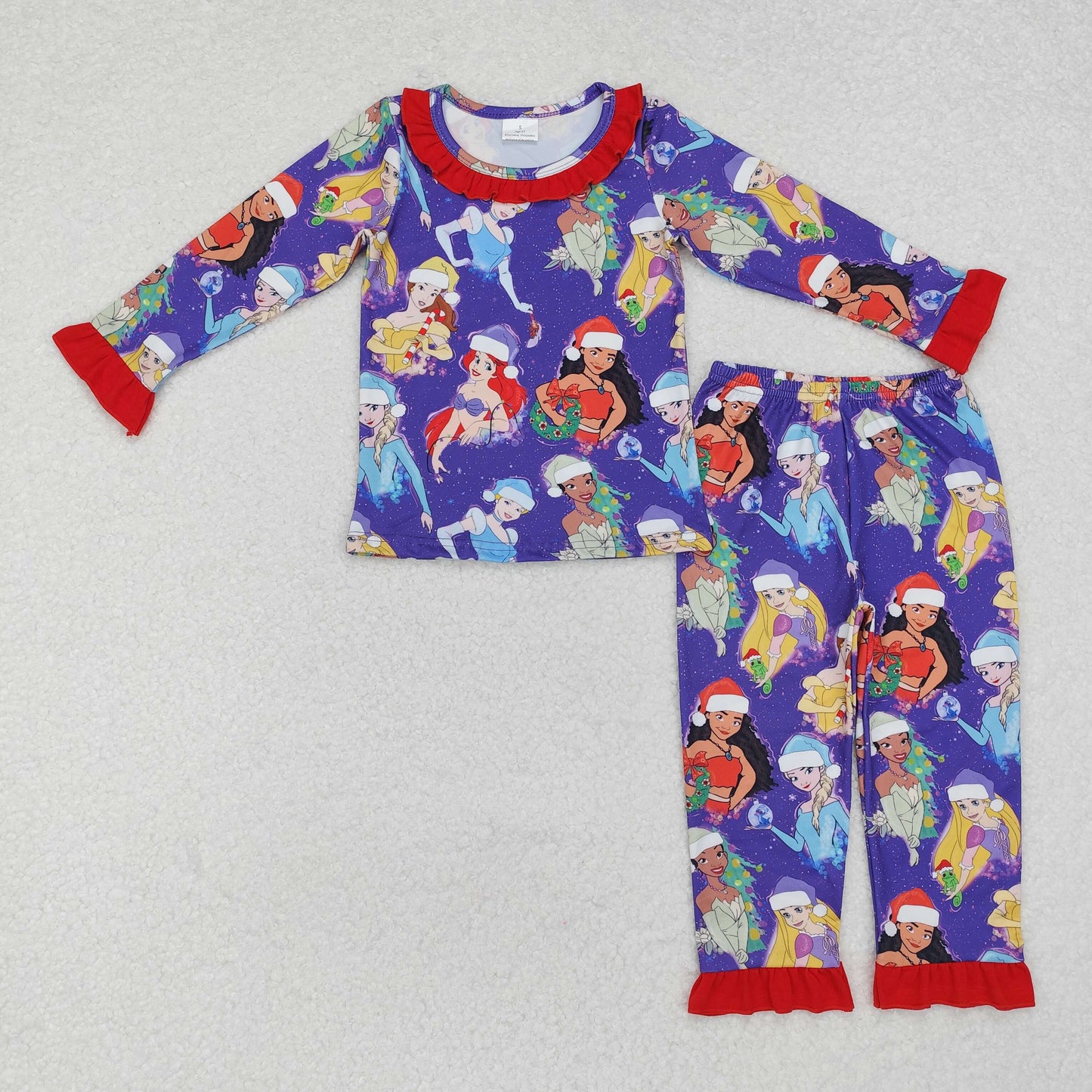 GLP1782 baby girls long sleeve Christmas pajamas