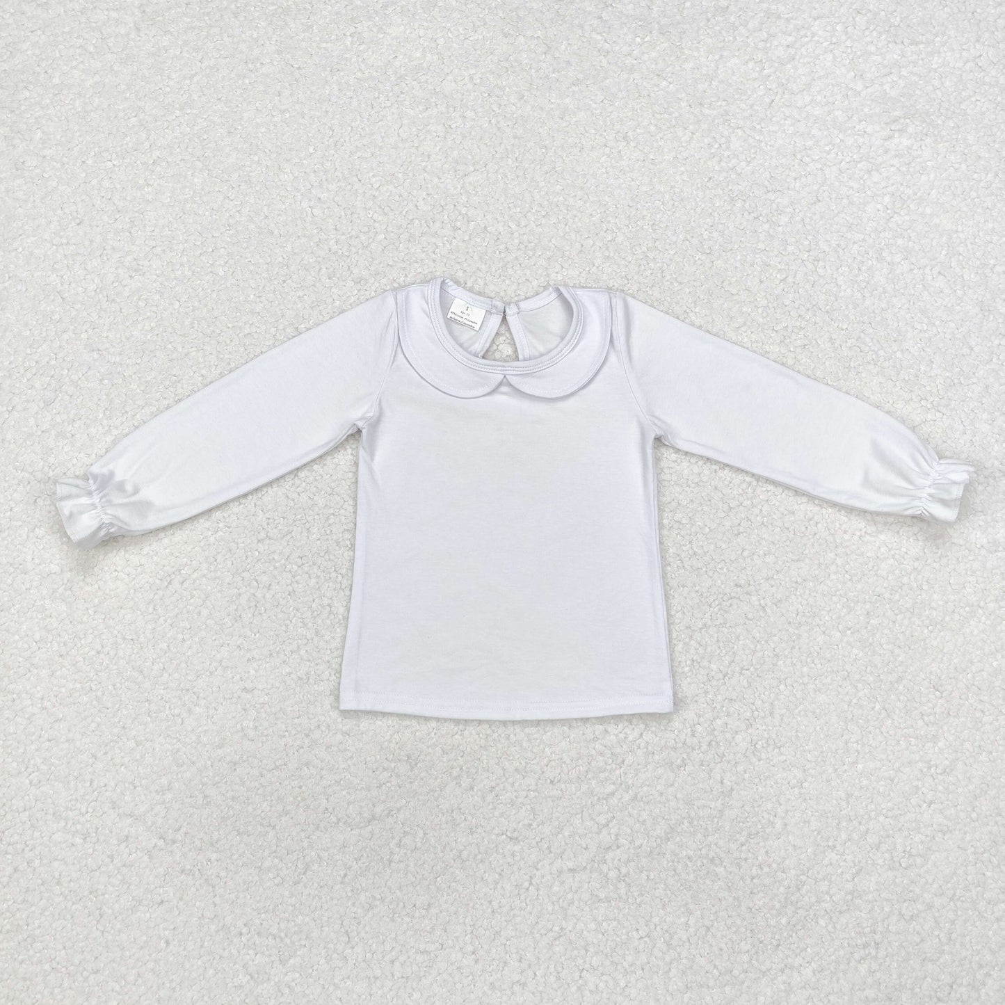 GT0710 long sleeves cotton white girls top