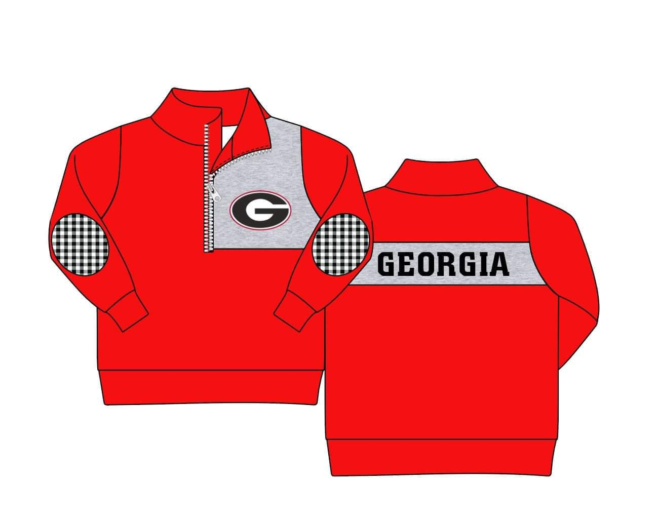 MOQ 3 Custom design Boys team GEORGIA Pullover