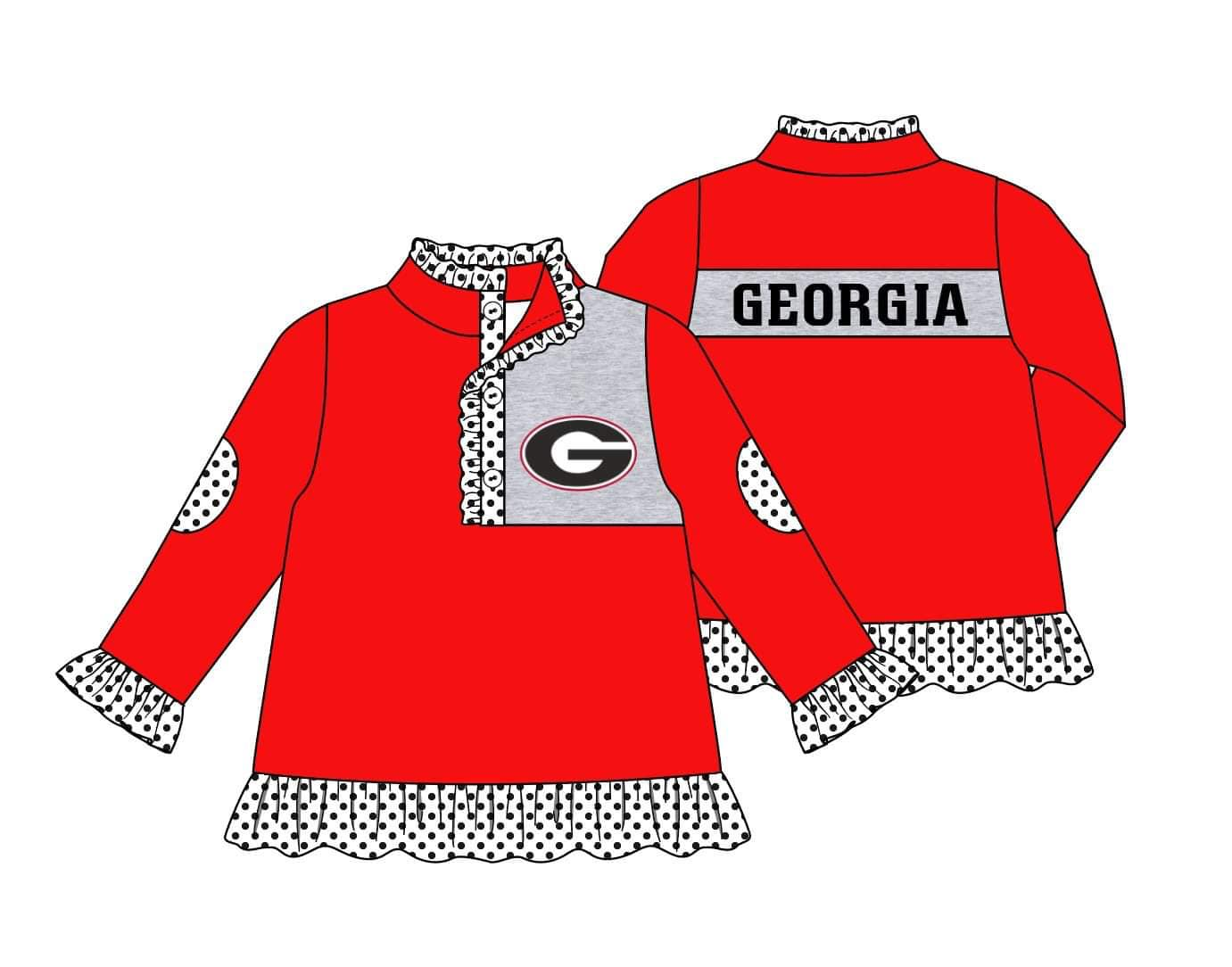 MOQ 3 Custom design Gilrs team GEORGIA Pullover