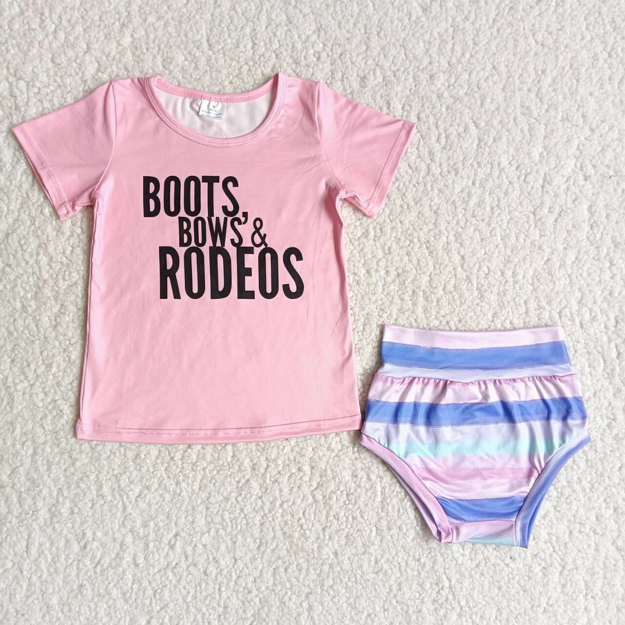 Girls Boots Bows Rodeos Bummies