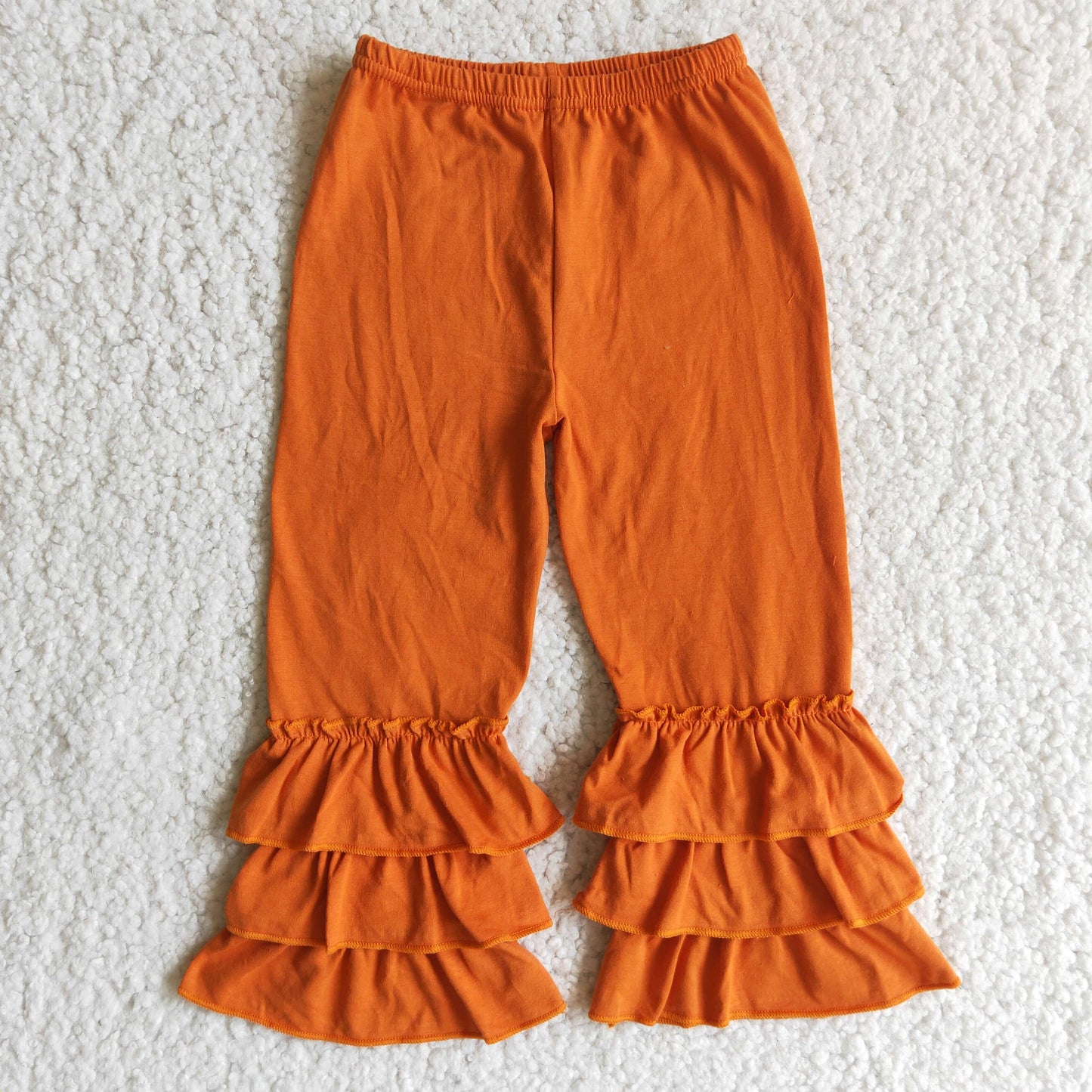 Girls Ruffled Pants Orange