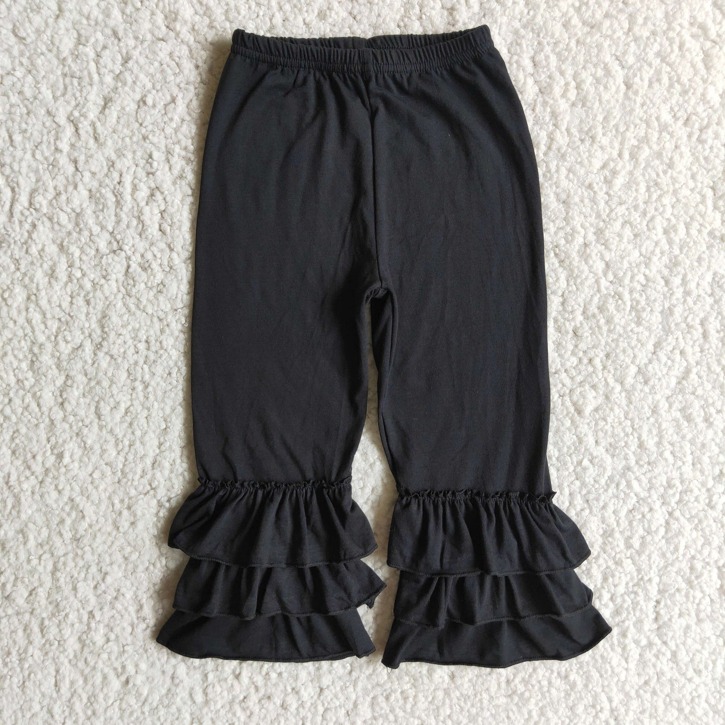 Girls Ruffled Pants Black
