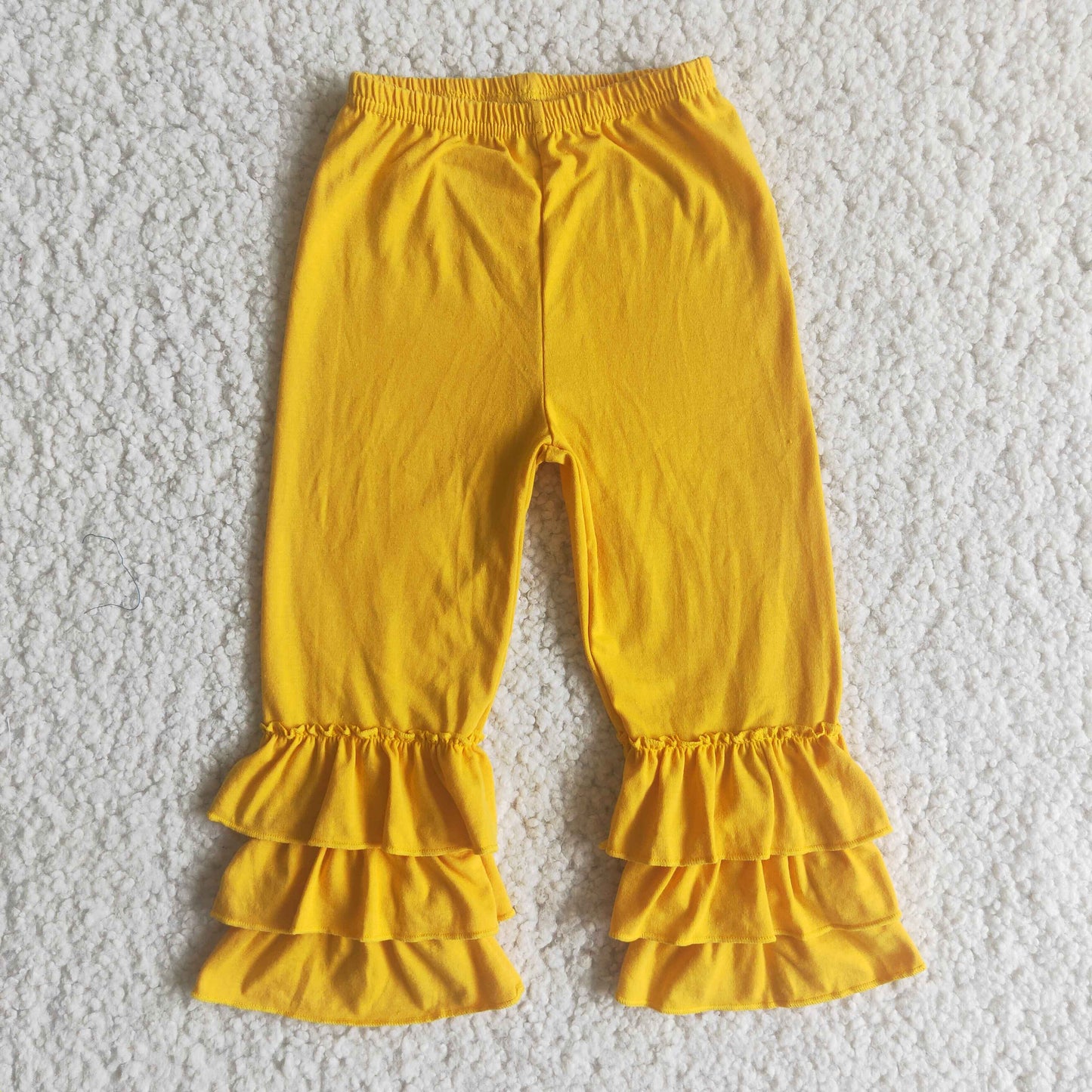 Girls Ruffled Pants Yellow