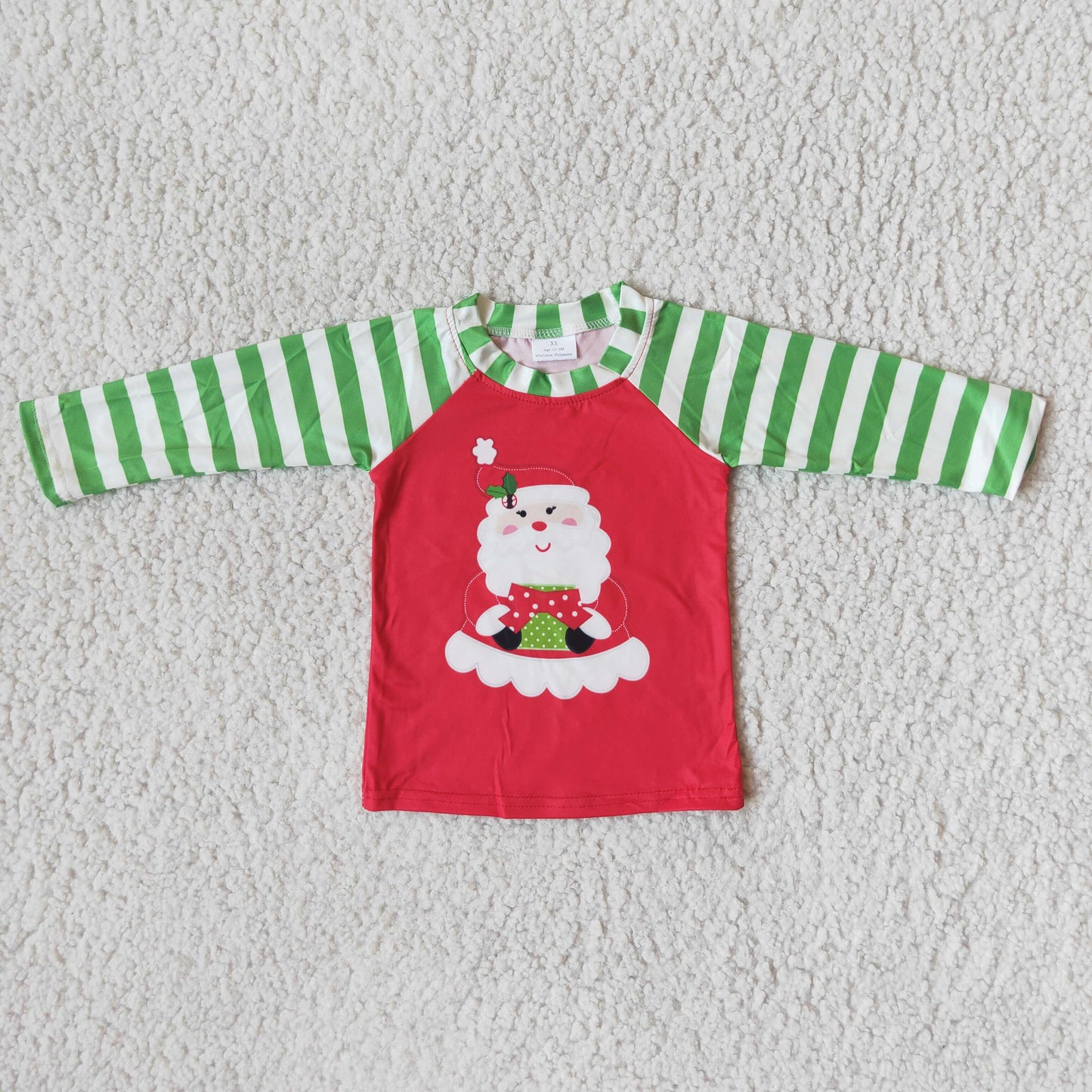 1.99 6 A32-1 Boys Christmas Santa Shirt Top Long Sleeves