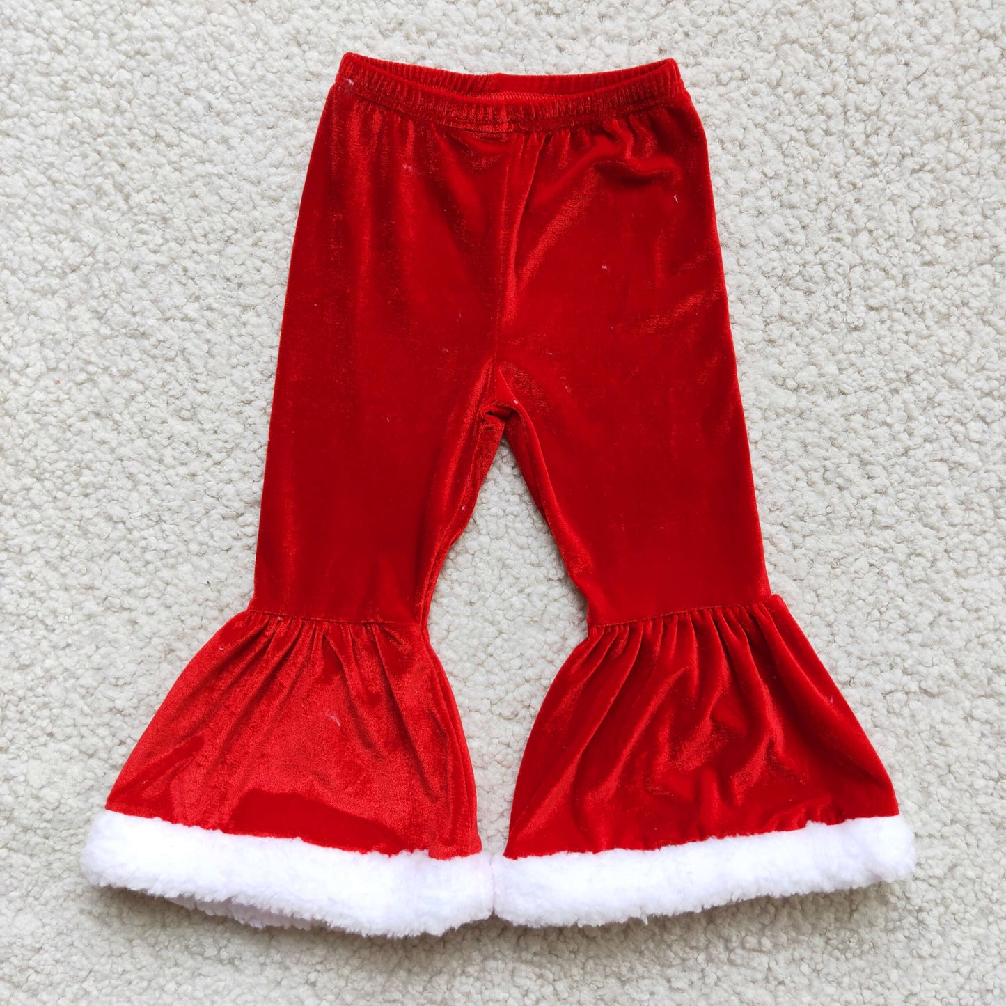 Girls Red Velvet Pants