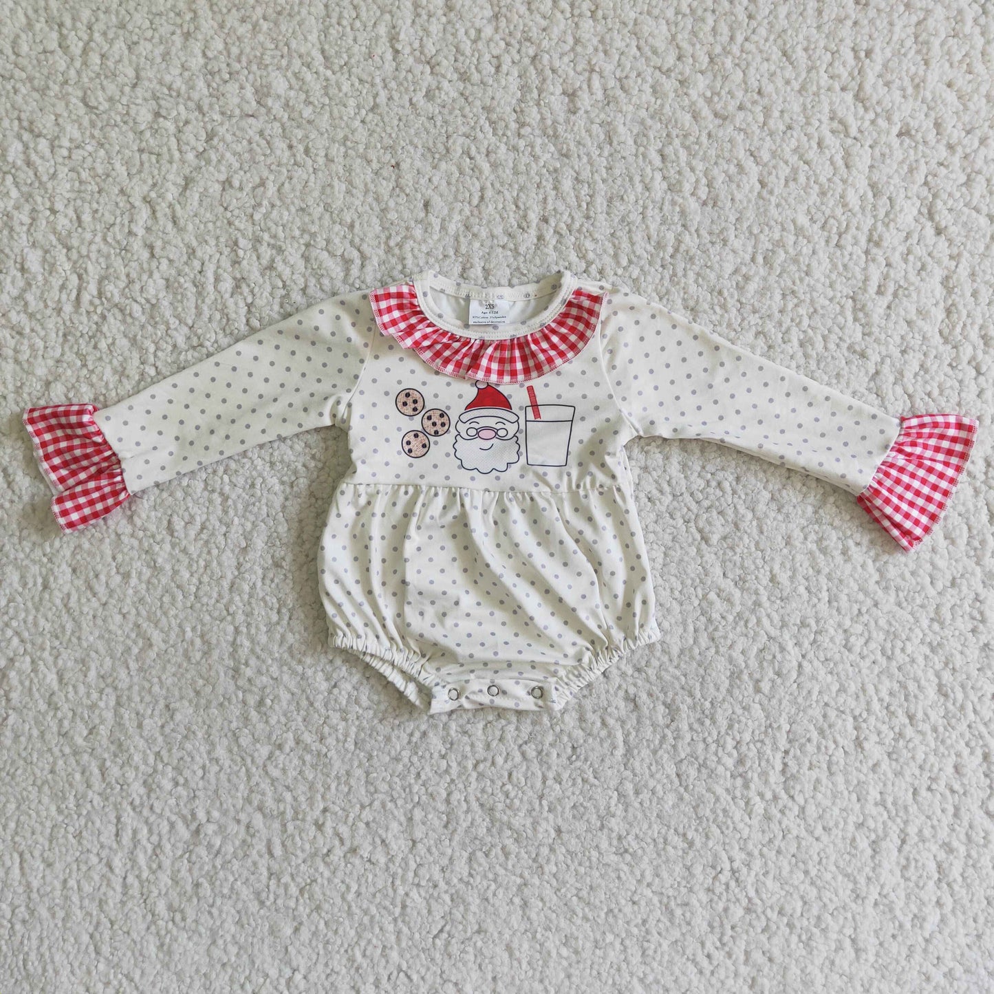 Girls Christmas Rompers Long Sleeves