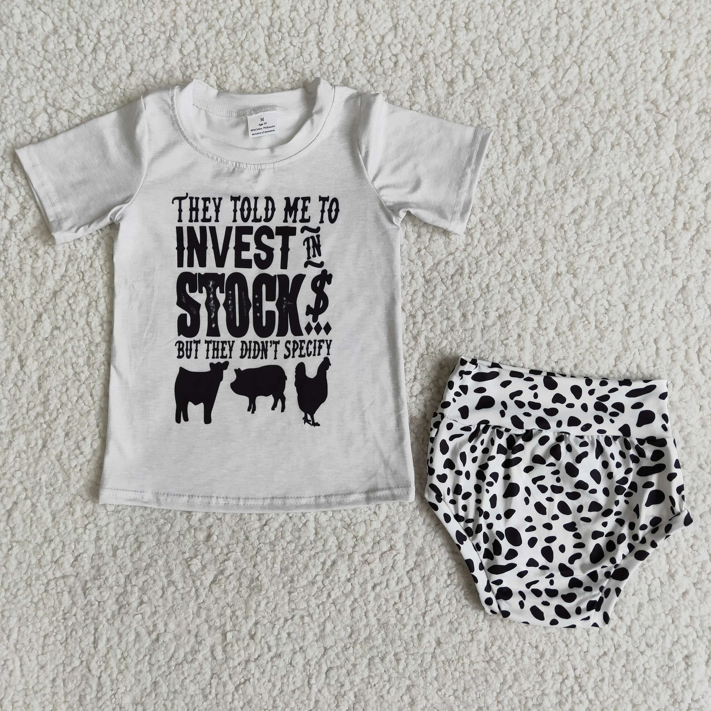 Girls Invest In Stock Cow Bummies