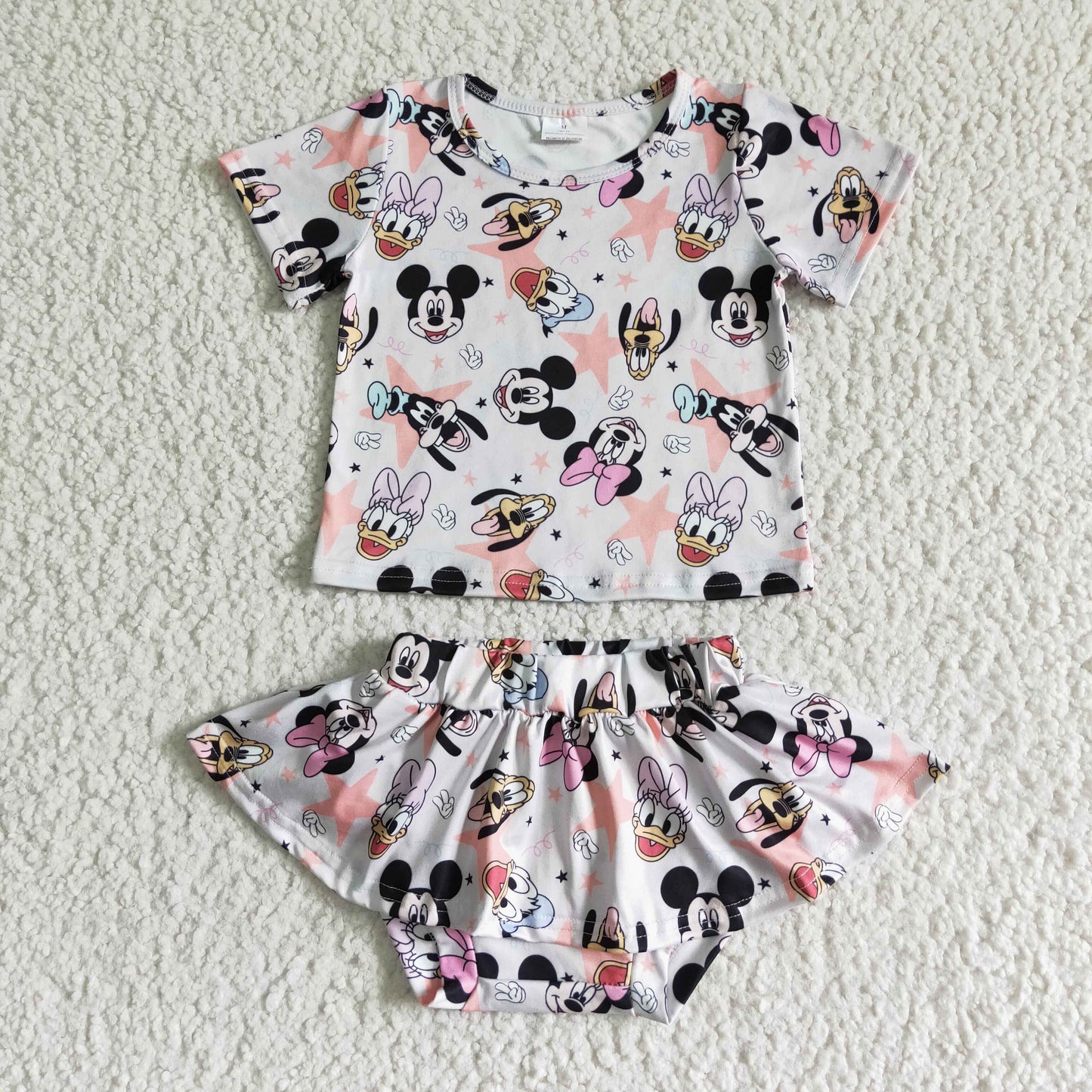 Girls Cartoon Pink Bummies