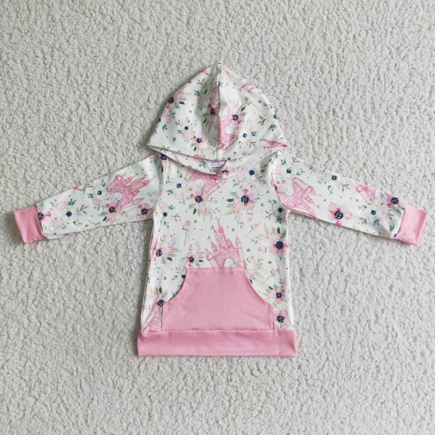 5.5 GT0011 Girls Castle Pink Hoodies Top Long Sleeves Pullover