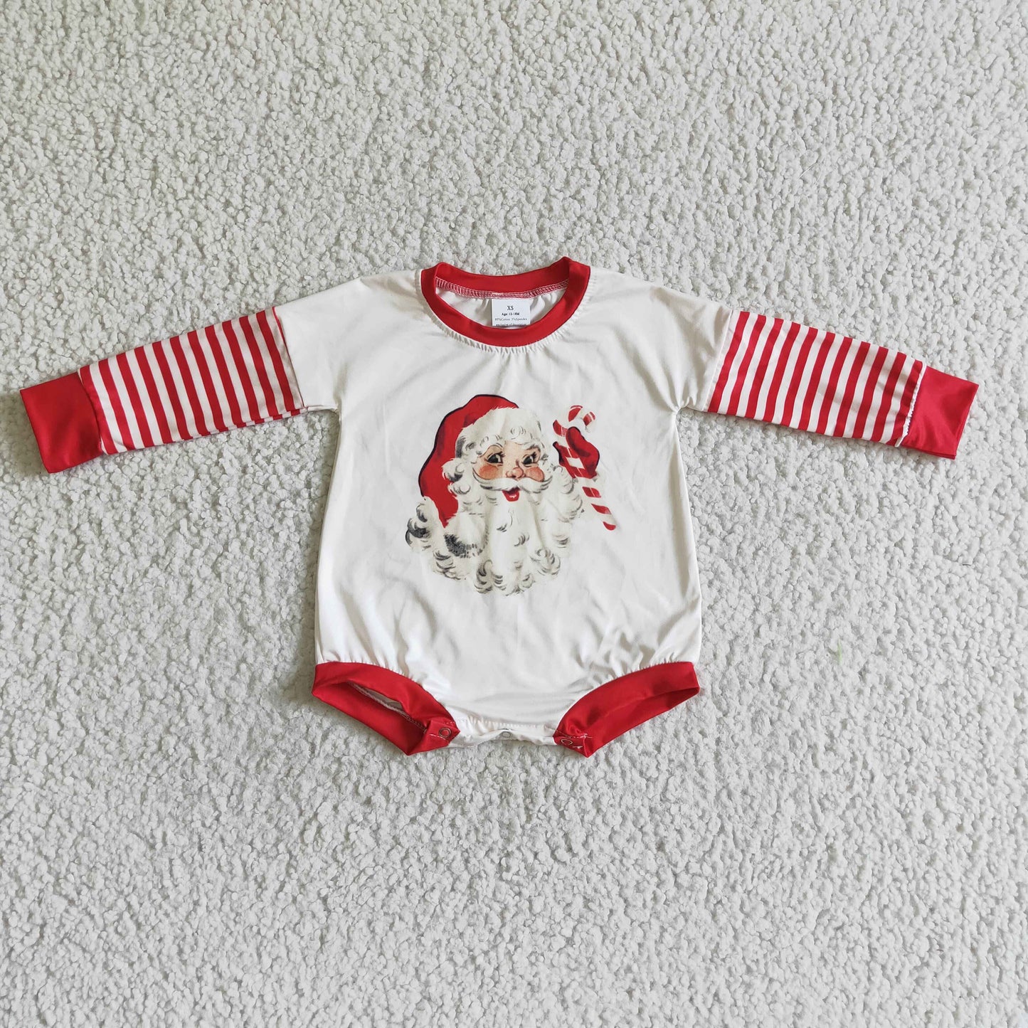 5.5 LR0104 Baby Christmas Santa Rompers Long Sleeves