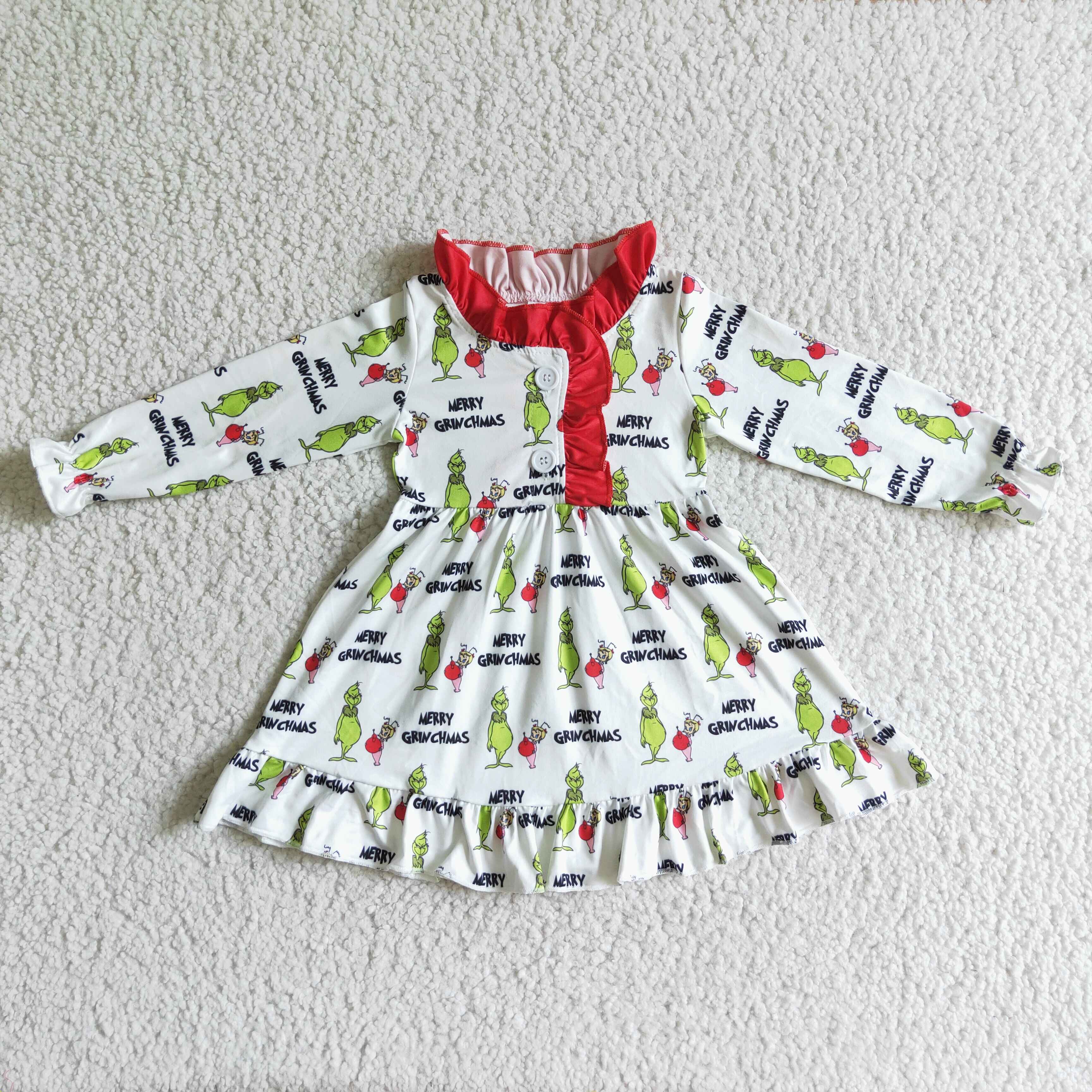 Girls Long Sleeve Party Dress GCHK001 main image 1