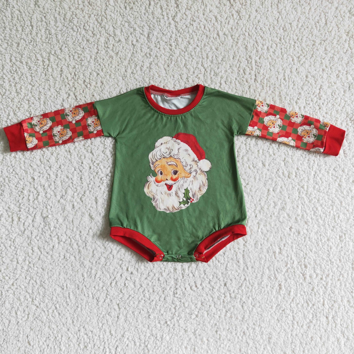 5.5 LR0137 Baby Christmas Santa Rompers Long Sleeves