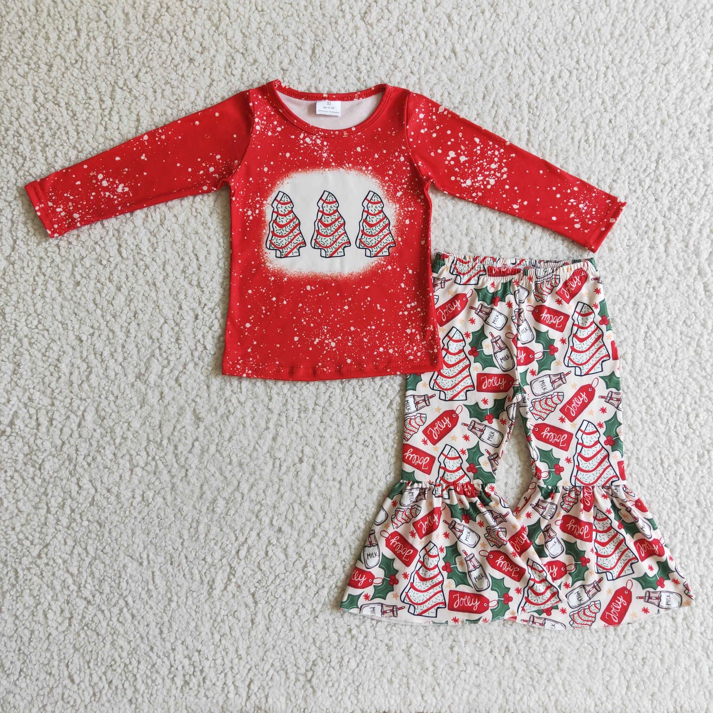5.5 GLP0272 Girls Christmas Tree Red Outfits