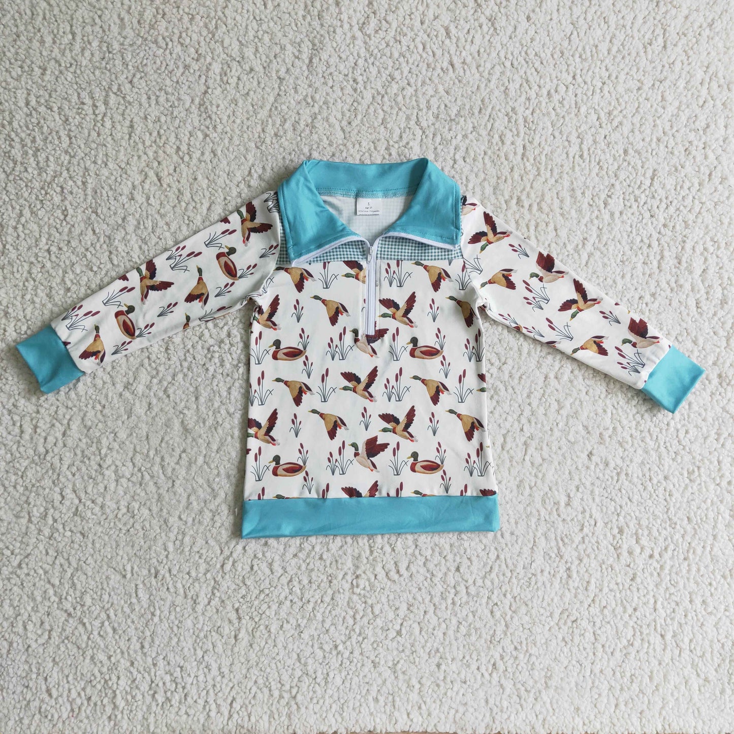 BT0095 Boys Mallard Pullover Long Sleeves Zip