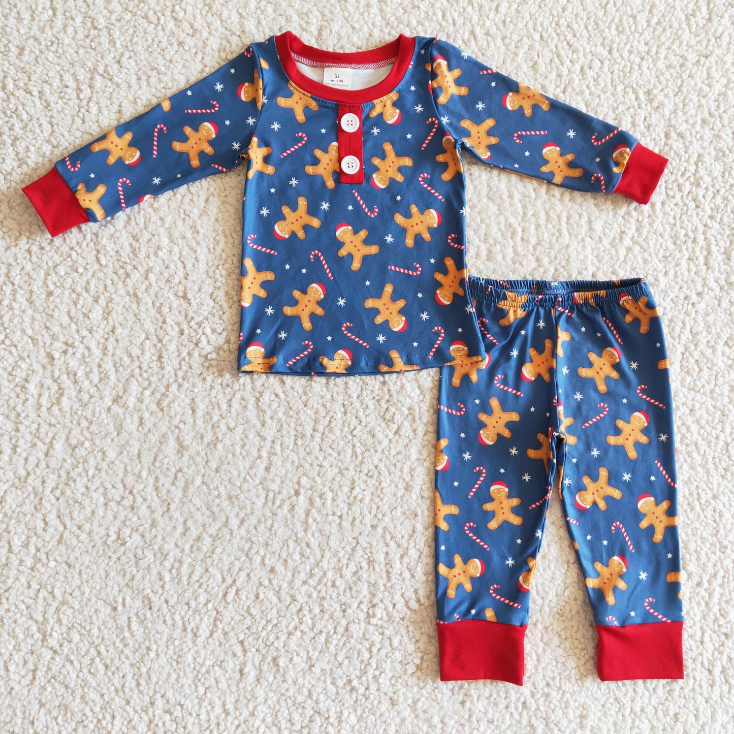 BLP0134 Boys Christmas Gingerbread Pajamas
