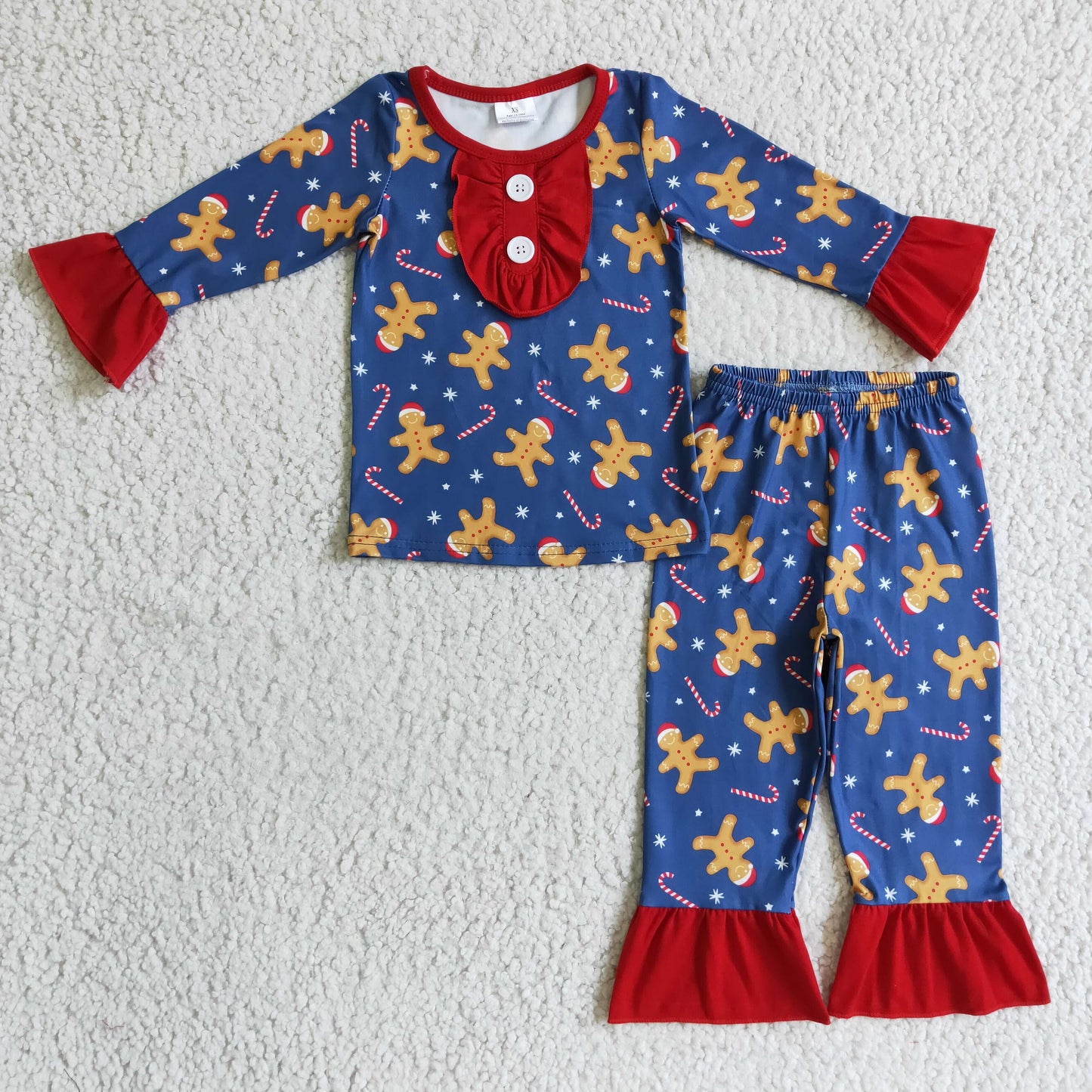 Girls Christmas Gingerbread Pajamas