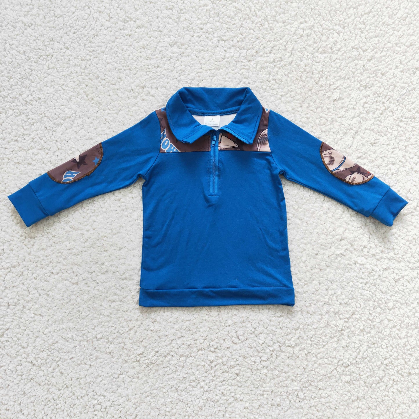 BT0101 Boys Blue Cow Pullover