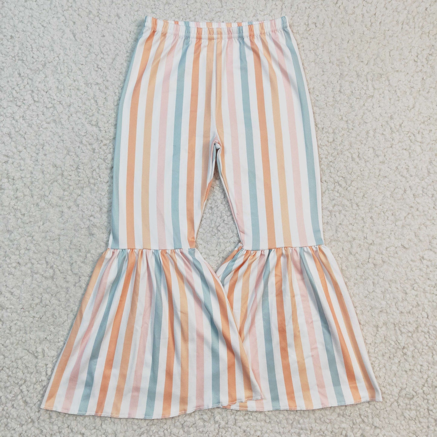 P0059 Girls Stripe Bell Bottom Pants