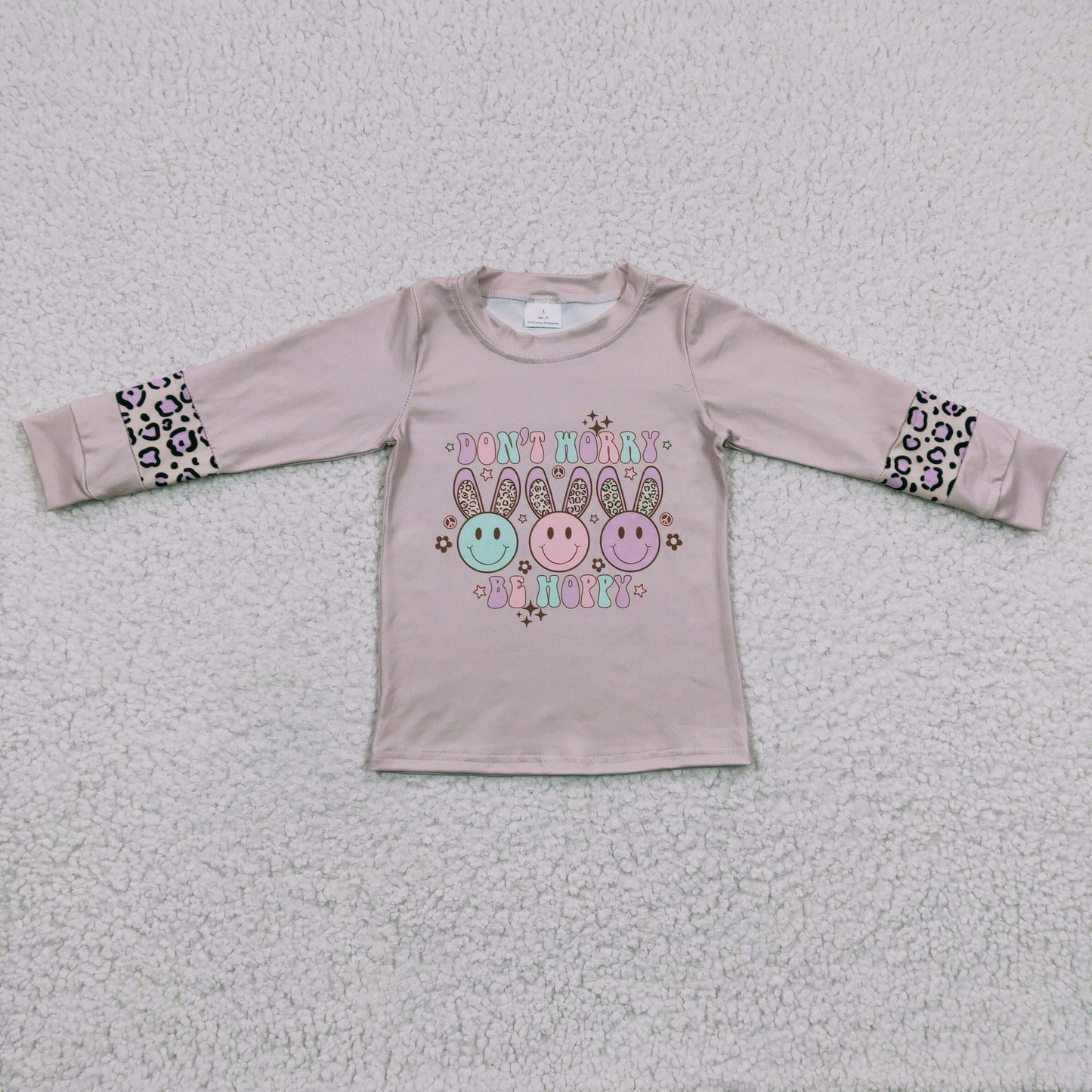 Girls Easter Bunny Shirt Top Long Sleeves
