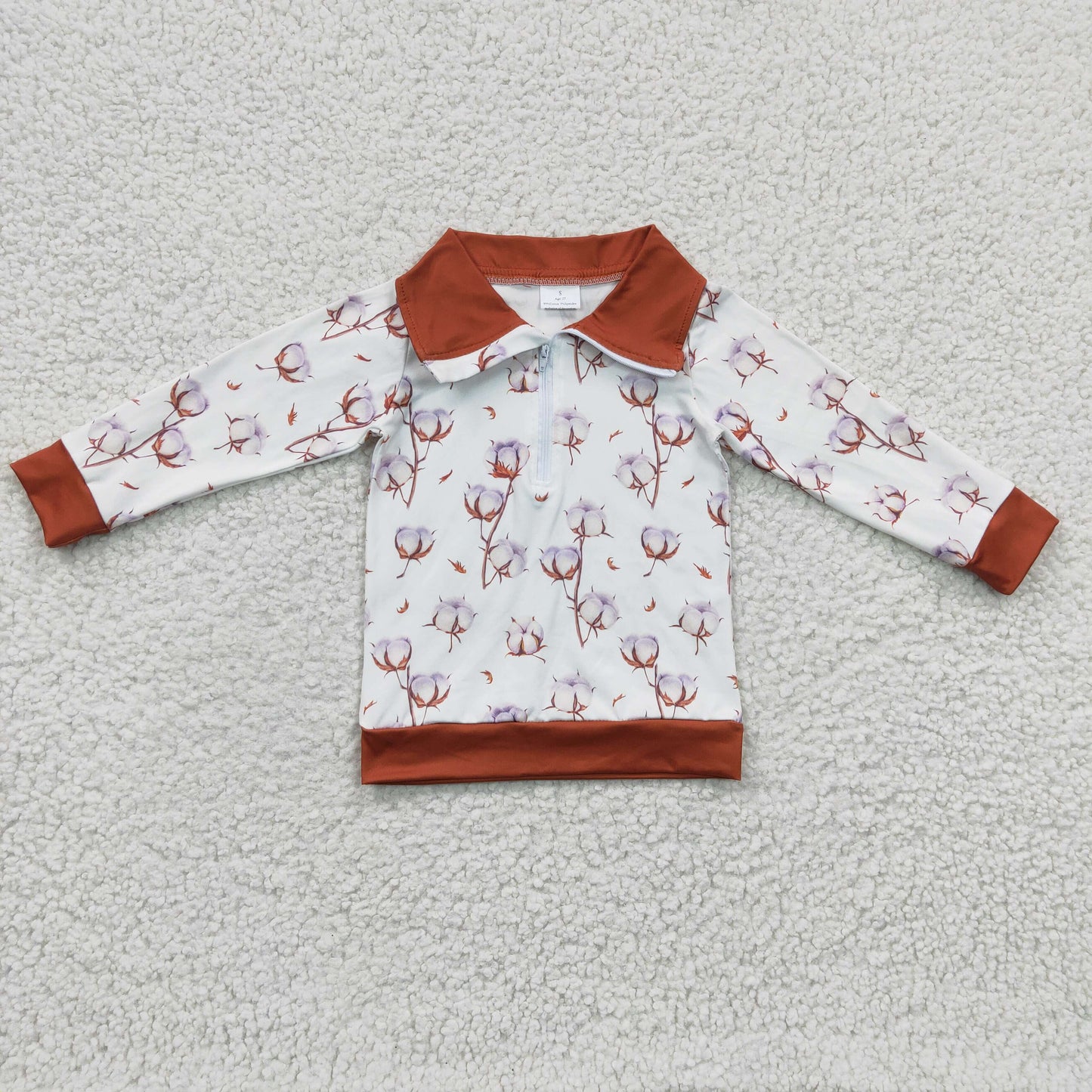 BT0096 Boys Cotton Pullover Long Sleeves Zip