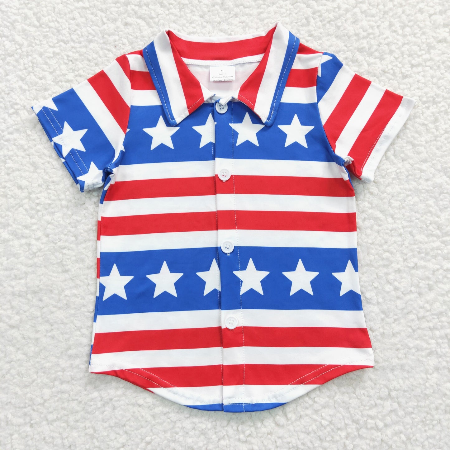 BT0196 Boys Blue Stars Top Shirt