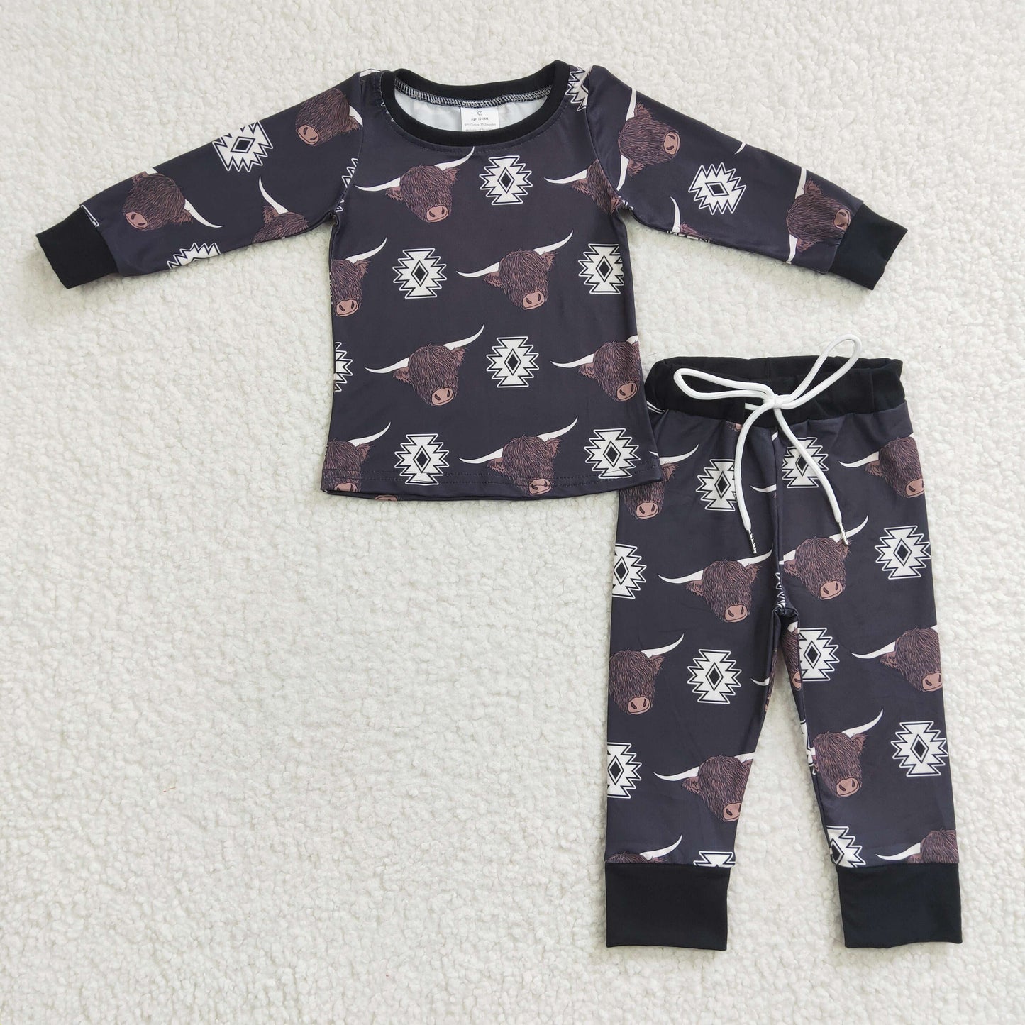 BLP0153 Boys Brown Cow Pajamas