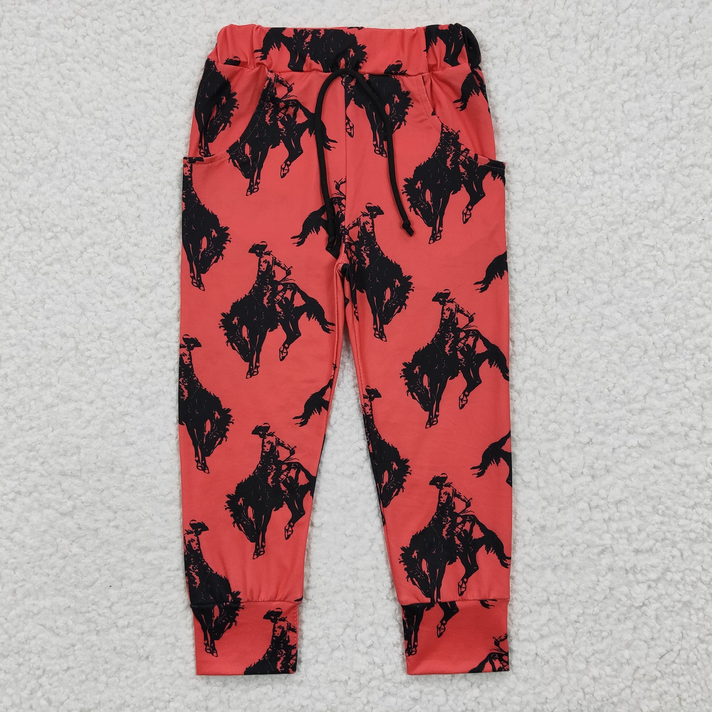 P0088 Boys Cow Pants Orange Joggers