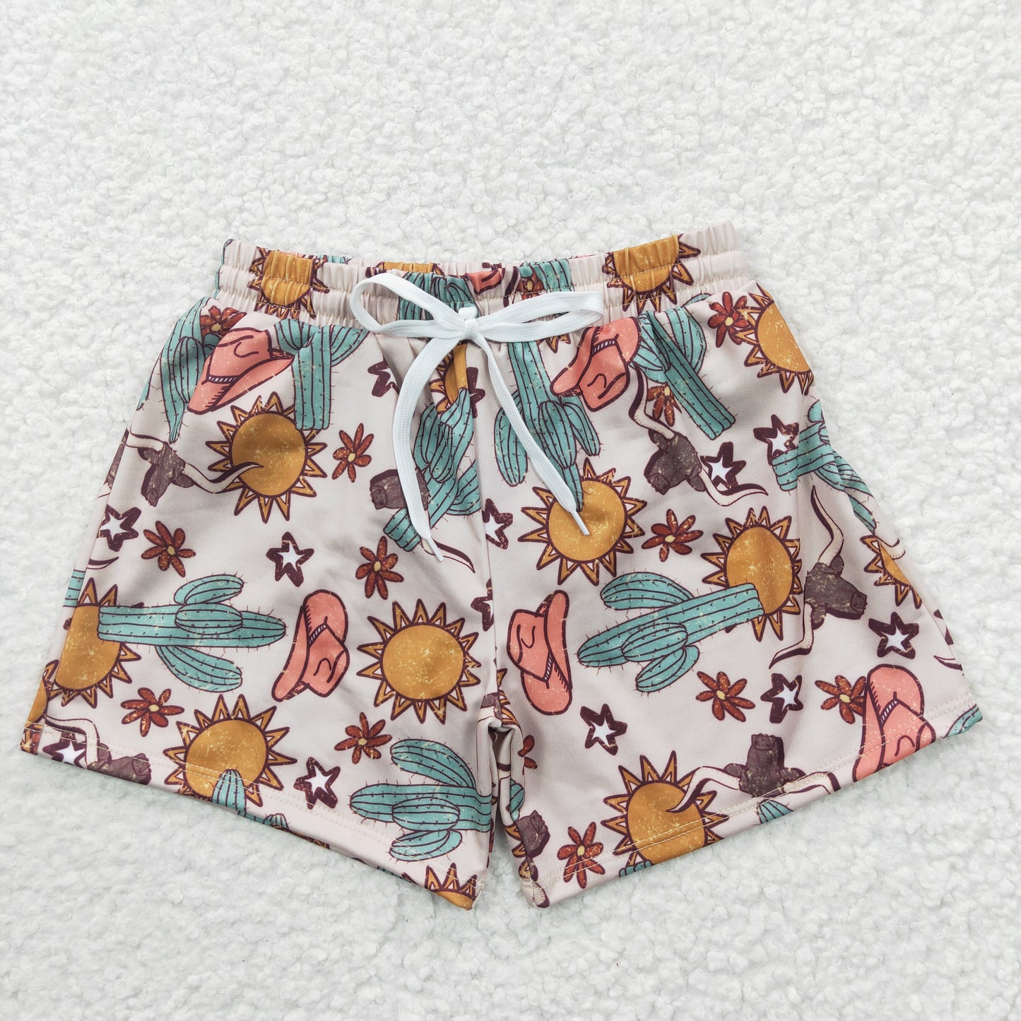 S0030 Boys Cactus Swimming Trunks