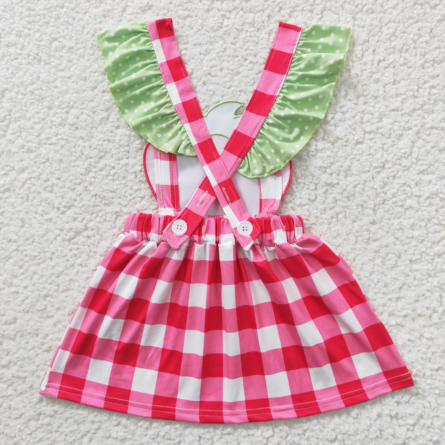 Girls Summer Strawberry Red Dress