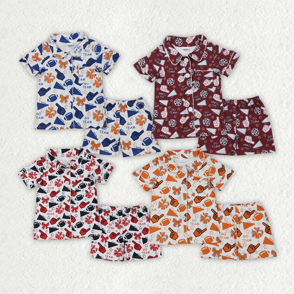 Matching Baby boys CHEER  button shorts outfits