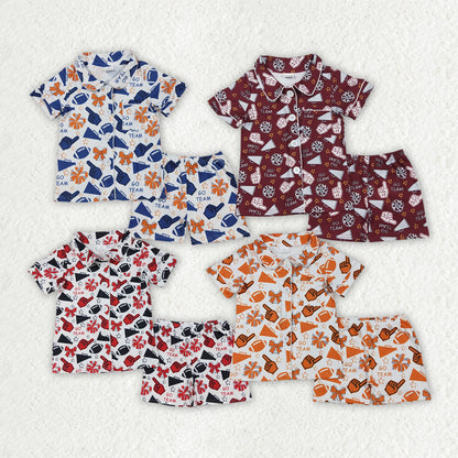 Matching Baby boys CHEER  button shorts outfits