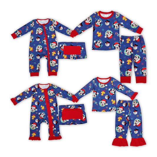 Matching Baby girls boys Christmas cartoon outfits clothing