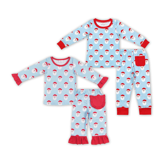 Matching Baby girls boys Christma santa outfits pajamas clothing