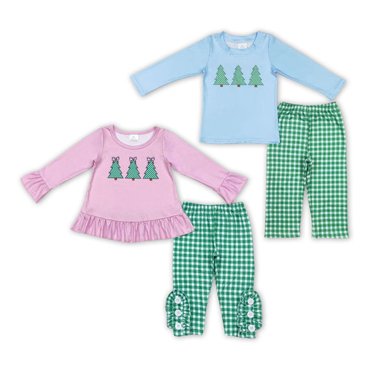 Matching Baby girls boys Christma tree outfits clothing