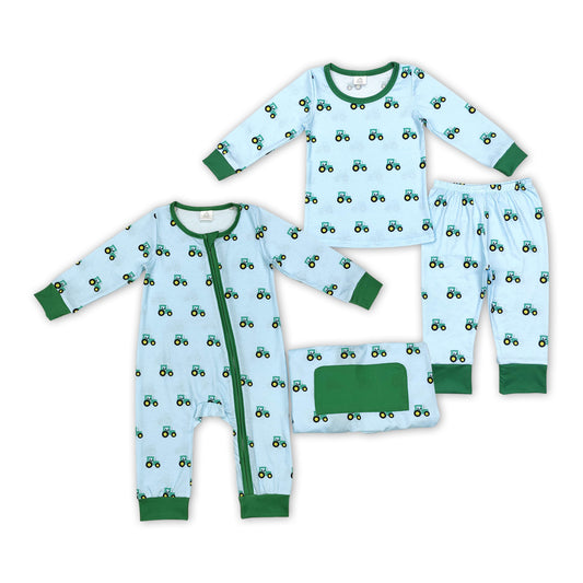 Matching Baby boys green tractor outfits clothing