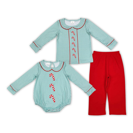 Matching Baby boys Christmas candy outfits clothing