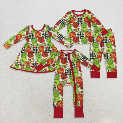 Matching Baby girls boys Christmas cartoon clothing