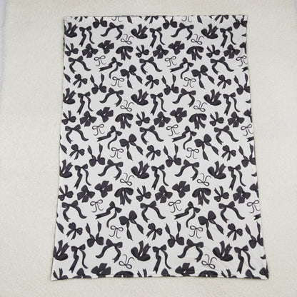 BL0217 Baby black bow Blankets