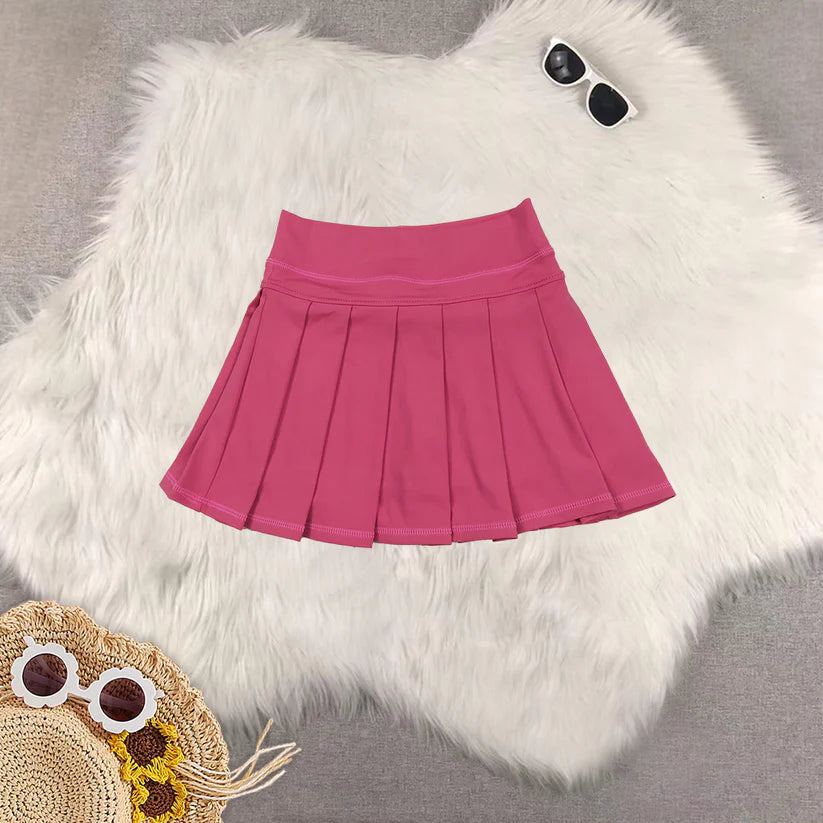 Matching RTS Sibling baby girls clothes yoga solid color summer shorts skirts