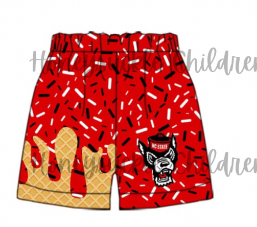 MOQ 20 Custom design boys red shorts