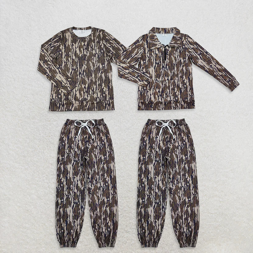 Matching Adult women camo Long Sleeves camo outfits yoga