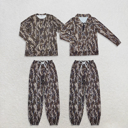 Matching Adult women camo Long Sleeves camo outfits yoga