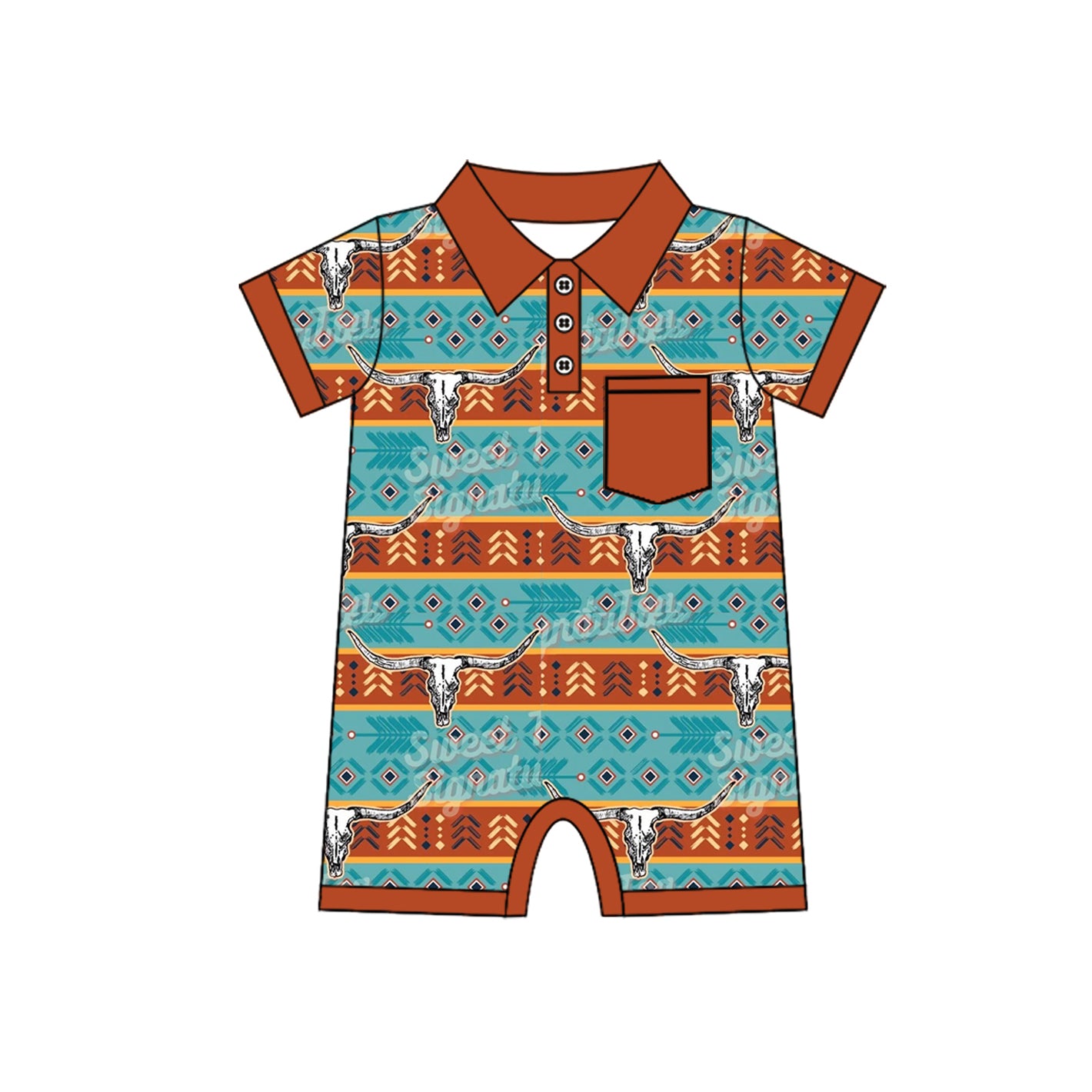 Pre-ordre SR2319 Baby boys short sleeve pocket romper（Deadline Dec.12）