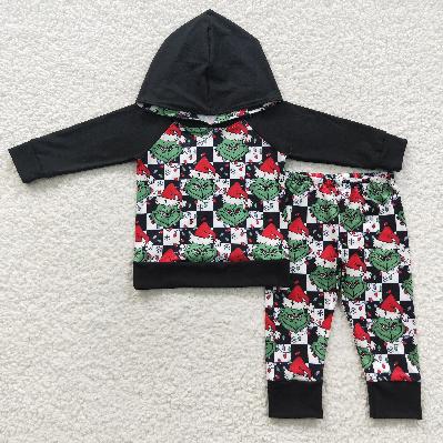 BLP0223 Boys Christmas Outfits Long Sleeves Hoodies