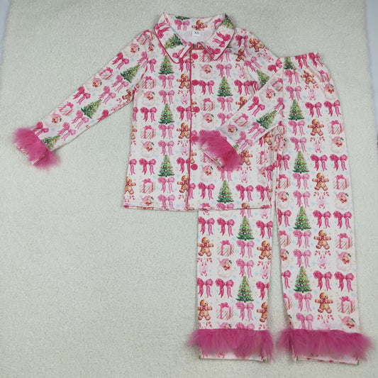 GLP2717 adult women gingerbread Christmas pajamas