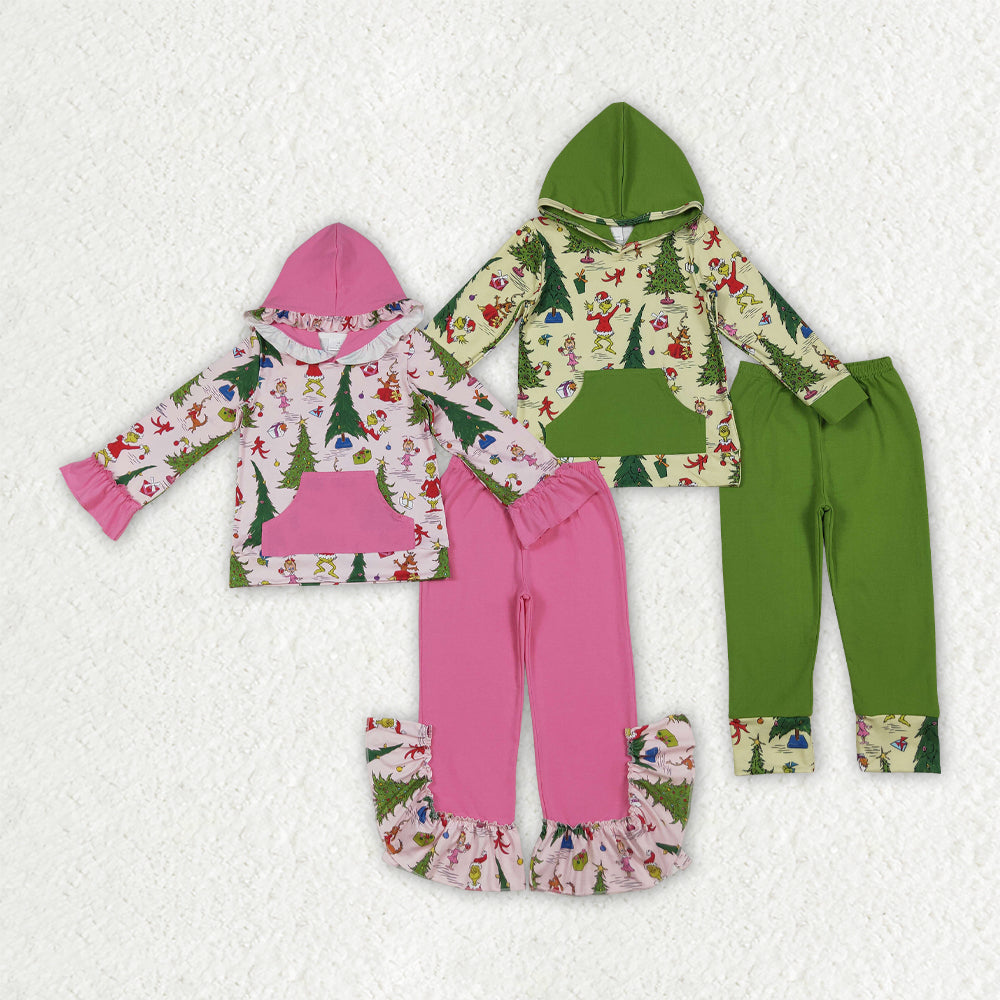 Matching Baby boys girls cartoon hooded outfits